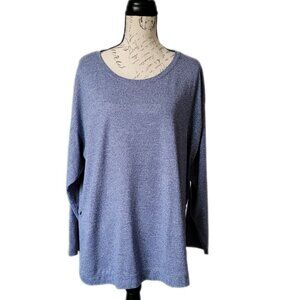 St. John's Women's Soft Blue Long Sleeve Light Weight Sweater Size 1X